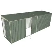 Build-a-Shed 1.5 x 6 x 2m Single Hinged Side Door Skillion Shed - Green