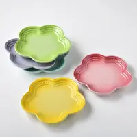 在飛比找PChome24h購物優惠-Le Creuset 花型淺盤 5入