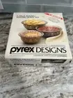 Pyrex Designs 3 Piece Mixing/Serving Bowl Set Festive Harvest 430-157 NOS