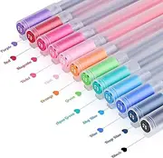 Gel Pens 12 Colors, Ball Point Pens Fine Point, 0.5 mm Ink Pen, Note Taking Pens for Japanese Korean Office School Stationery Supplies