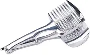 Kitchen Gadget Handy Onion Holder Potato Tomato Slicer Vegetable Fruit Cutter Safe Cooking Tools Accessories (Silvery, One Size)