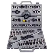 45-Piece Heat Treated Alloy Steel Tap & Die Set (1/4"-1") Precision Threading