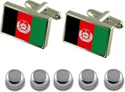 [Select Gifts] Shirt Dress Studs Afghanistan Flag Cufflinks