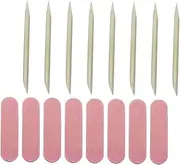 LALADEFIEE 100Sets Manicure Tools Wooden Picks Nail Files for Home Salon Use Quick Polishing Safe Smooth Nail Trimming Essential Manicure Kit for Nail Art Lovers