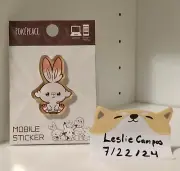 Japan Pokemon Center Official Pokepeace Mobile Phone Acrylic Sticker SCORBUNNY