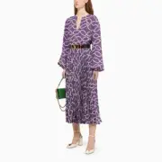 Valentino Purple Chain Midi DRESS - With Tags- RRP$8,500 AUD