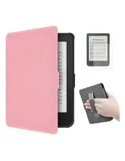 [StylePro] Combo Kobo Clara Case With Hand Strap And Screen Protector in Pink