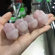 30g Natural Rose Quartz Pink Crystal Hand Carved pet Pig Crystals
