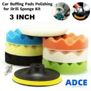 7pcs 3 Inch Car Buffing Pads Polishing for Drill Sponge Set Waxing Foam Polisher
