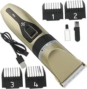 HONMEET 1Set Clippers Set Professional Barber Scissor Kit for Adults Portable Cordless Hair Cutting Tools Durable Hair Salon Accessories Golden Finish