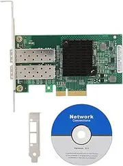 Gigabit Network Card,Gigabit Ports Server Adapter Dual Port for I350AM4 PCI-E X4 I350-2SFP Fiber Network Card,PCIE Gigabit Ethernet Card with High Performance,High Reliability