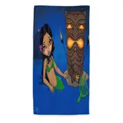 Kids Painting Beautiful Tiki Mermaid Beach Towels Medium Large Extra Large