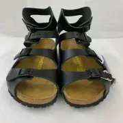 Birkenstock New w/ Box Athen Black Smooth Leather Regular Width - Select Size