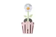 3pc Vigar Florganic Sink Caddy Silicone Sponge Brush Home Cleaning Set Pink