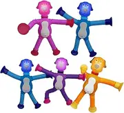 Pop Tubes Dog Toy - 5X Animal Suction Cup Toy,Telescopic Suction Cup Pop Sensory Tube Parties Favors for Aged 3-5 Kids School Reward