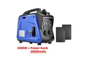 1* Gentrax 2.0KW Max 1.7KW Rated Inverter Generator Pure Sine Wave + 2* VoltX 10000mAh Power Bank
