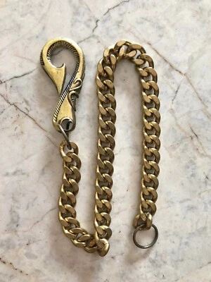 Handmade Biker Solid Brass Chain Brass Bag Wallet Chain Fob Pants Key Chain 3