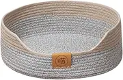 Cat Beds for Indoor Cats Washable,Warm Cat Bed Cotton Rope Kitten Bed | Washable Pet Bed Puppy Bed, Cat Sleeping Bed, Dog Calming Bed, Dog Donut Bed Pet Supplies