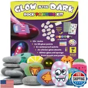 JOYEZA Rock Painting Kit Glow in The Dark, Arts and Crafts for Girls and Boys