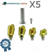 5x Dental Angulated 30° Multi Unit 1.4 Titanium Sleeve Set Int Hex 2.42