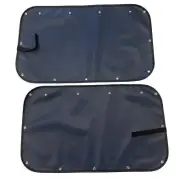 Peterbilt 379-389. Sleeper Window Curtains L+R. Window Covers. Blue