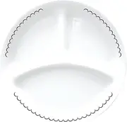 Pearl Metal CORELLE CP-8880 Corelle Plate, Outer Diameter 10.2 inches (26 cm), Break-Resistant, Lightweight, Microwave Safe, Oven Safe, Dishwasher Safe, Caspian Lace, Lunch Plate, Large