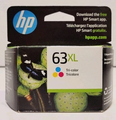 New Genuine HP 63XL Tri-Color Ink Cartridge Cyan, Magenta & Yellow Exp: NOV 2025
