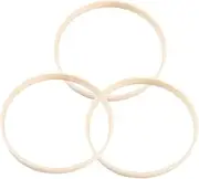 10pcs Dream Catcher Bamboo Kit Tool Decorative Colored Large Ring Braided Dream Catchers Supplies Small Macrame Dreamcatcher Hoops Beige Wooden