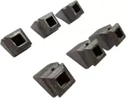 Cast Iron Angled Shoes for Stairs/Steps/Rails - 1/2" Square & Round - Pack of 6