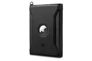 SPIGEN AirTag Passport Holder Case, Genuine RFID Blocking Card SIM Pen Holder Leather Cover for Universal - Black