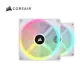 (聊聊享優惠) 海盜船 CORSAIR iCUE LINK QX140 RGB白風扇*2+控制器(台灣本島免運費)