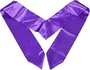 [MOBUTOFU] Satin Shoulder Strap for Women Graduation Stole 182cm Plain Color Honor Sash for Graduation