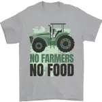 拖拉機 NO FARMERS NO FOOD FARMING 男式 T 恤 100% 棉