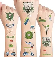 24 Sheets Golf Temporary Tattoos, Birthday Decorations Golf Party Favors