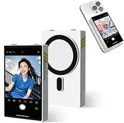 Phone Vlog Selfie Monitor Screen, Magnetic 3.97 Inch Back Rear Camera Mirror WiFi Wireless for Android & iOS, 3 Levels Adjustable Brightness for Selfie Vlog Live Stream