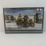 Tamiya 32412 1/48 Scale Model Kit German Luftwaffe Crew(Winter)w/Kettenkraftrad