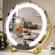 Vanity Mirror with Lights, 13 inch COB LED Lighted 13"L x 13"W Gold(led)