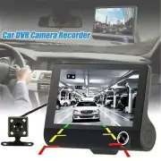 Touch Screen Dash Cam 4 in 1080P 3 Lens Car DVR Recorder Front and Rear Camera