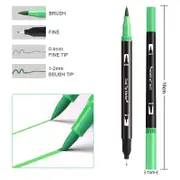 Catzon 120 Colors Markers with Case Fine & Brush Tips for Book Cards Drawing