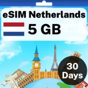 eSIM Netherlands - 5 GB - 30 Days - Travel eSIM | QR code activation