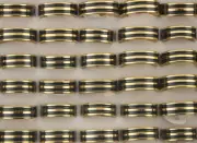 50pcs Wholesale Lots Gold P Stainless Steel Men's Jewellery Black Enamel Rings