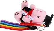ERINGOGO Graduation Plush Bear Keychain Cute Cartoon Pendant for Backpack Aesthetic Stuffed Bear Doll Lovely Key Ring Present for Graduates Material