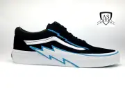 Vans Old Skool Bolt Men's Shoes Size 10 Pop Black/Blue NIB VN0009Q5Y61