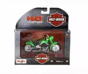 2000 Harley Davidson FLSTF Street Stalker Green 1:18 Maisto Motorcycle NEW