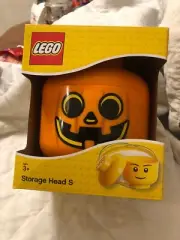 LEGO Storage Head Small Size Pumpkin Brick Container / Bin Box