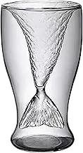 Mermaid Shot Glass,Mermaid Wine Glasses for Women,Heat-Resistant Double Wall Mermaid Tail Cup for Girls or Men Cup Beer Coffee Mug Bar Beach Whiskey Cocktail Drinkware