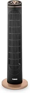 Tower T629001 Cavaletto Tower Fan with 2 Hour Timer, 3 Speeds, Automatic Oscillation, 29”, 45W, Black & Rose Gold