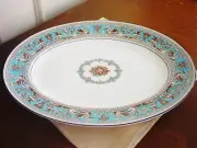 Wedgwood China FLORENTINE TURQUOISE 13 3/4" - 14" Oval Serving Platter - NEW!