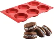 Silicone Egg Molds - Muffin Top Pan Whoopie Pie Pan 3" round Silicone Baking Mol