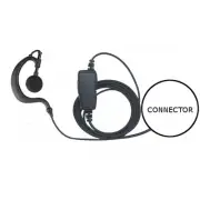 1-Wire Earhook Earpiece Inline PTT for Hytera TC-320 Two-Way Handheld Radios